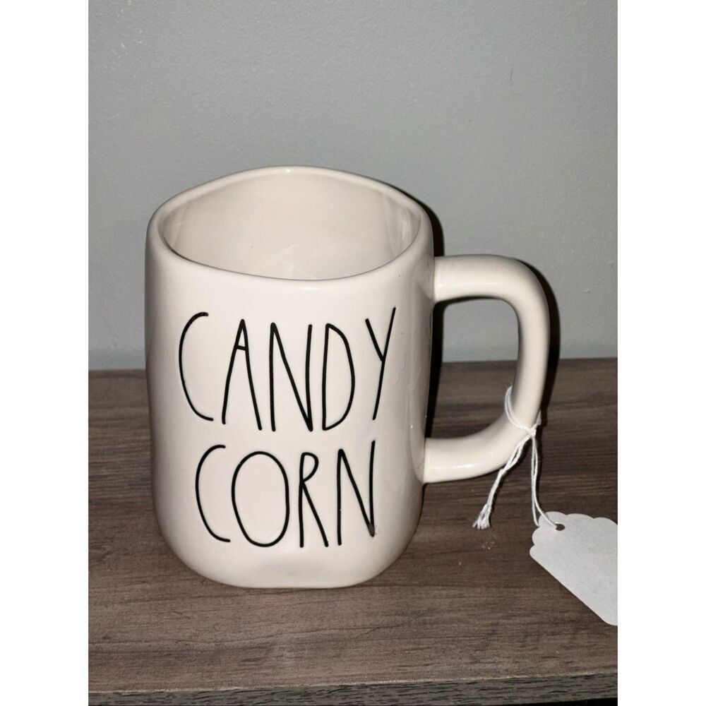 Rae Dunn Artisan Collection by Magenta Pottery Etched‎ “CANDY CORN” Mug